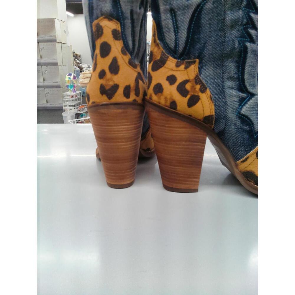 Dingo, women's boots, denim, leopard, size 11, new - Picture 5 of 6